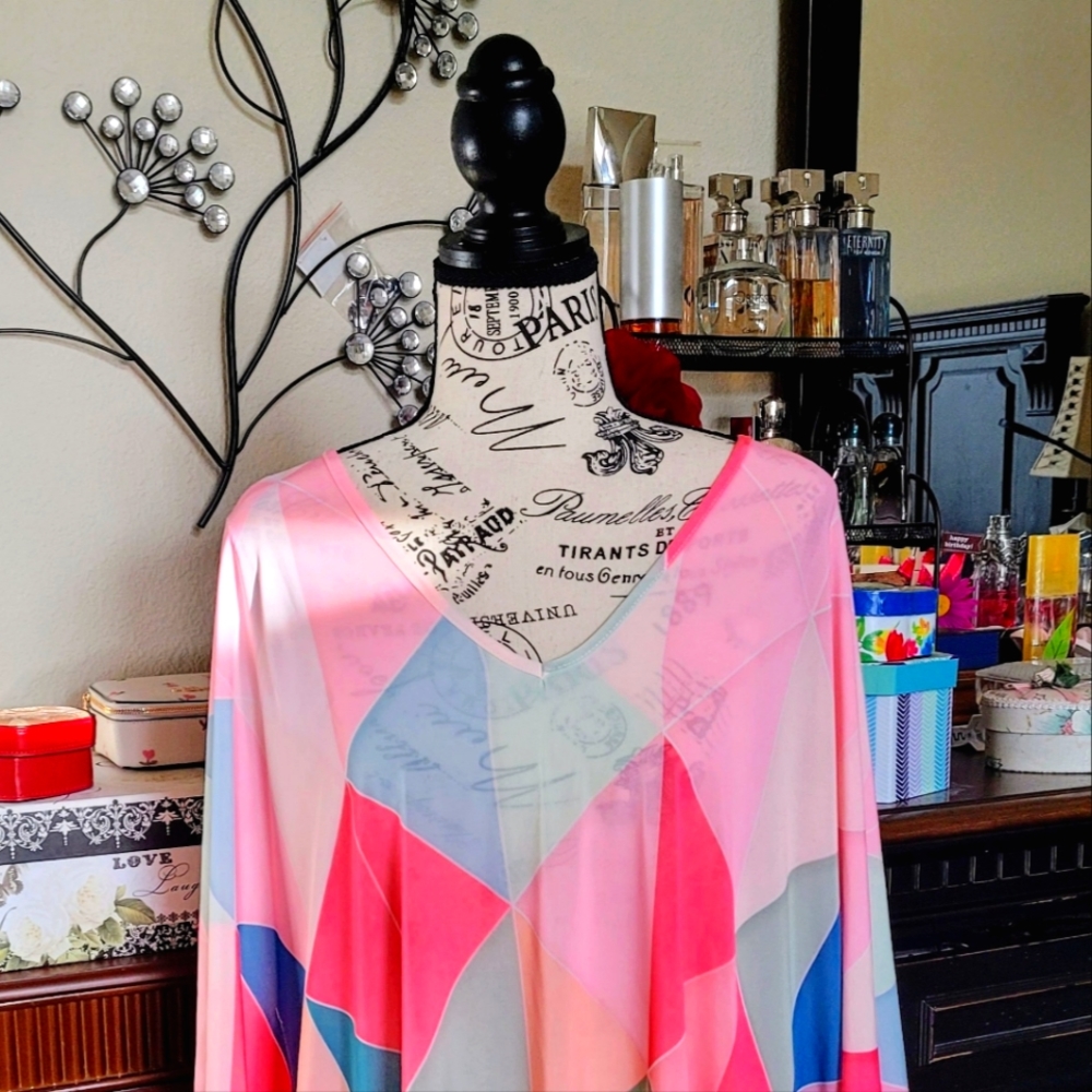 Rose-Faded Tile * Cape Sleeve Tunic